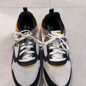 Skechers White and Navy Men's Shoes